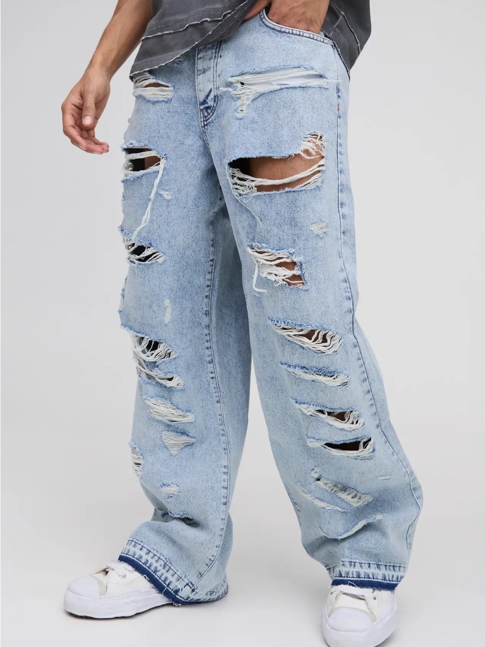 boohooMAN
Wide Leg Skater All Over Ripped Distressed Jeans